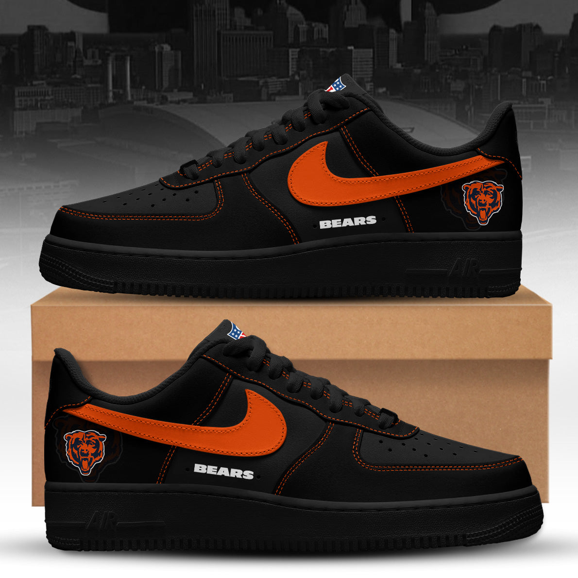 Chicago Bears Air Low-Top Sneakers Shoes 2026