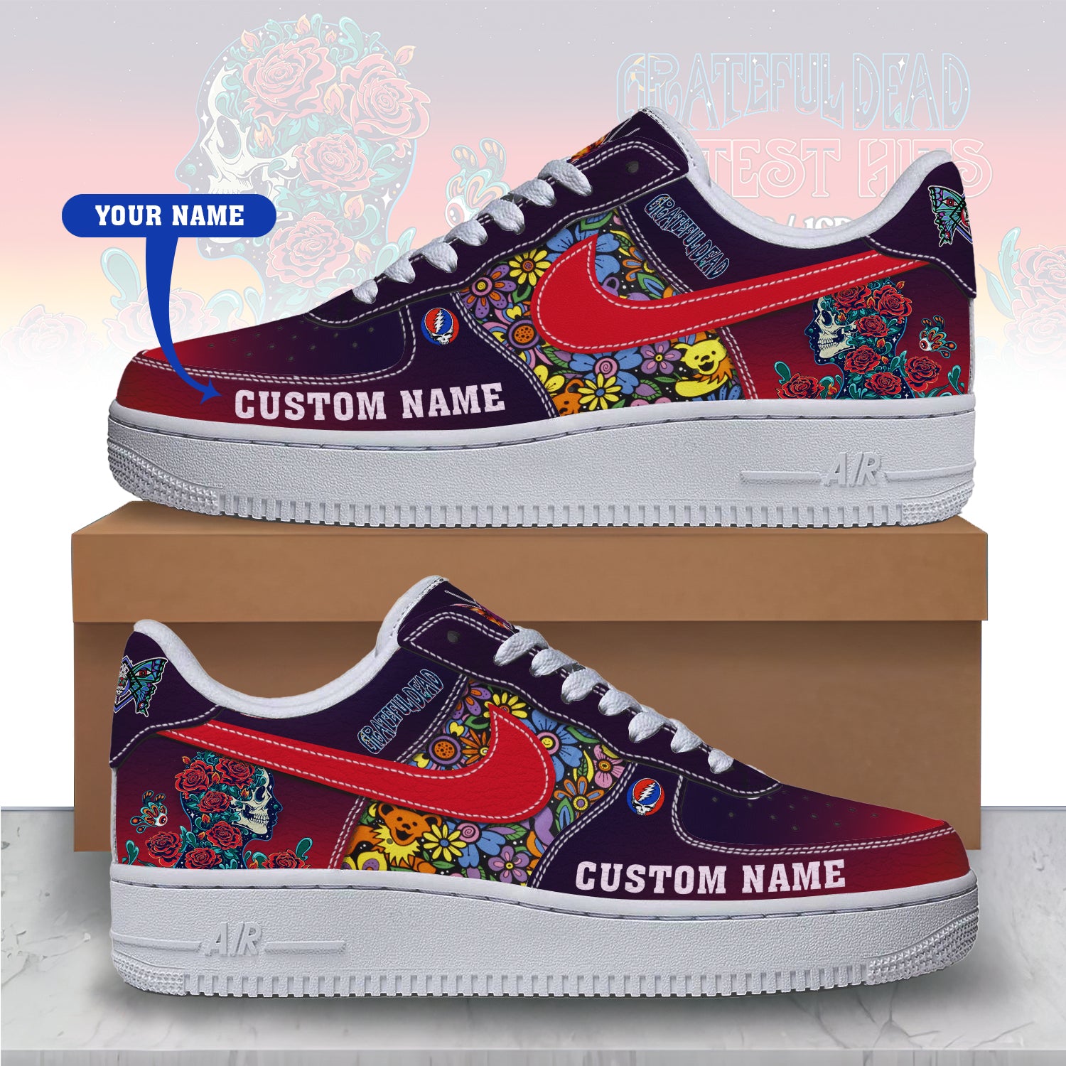 Grateful Dead Air Low-Top Sneakers Shoes 2026