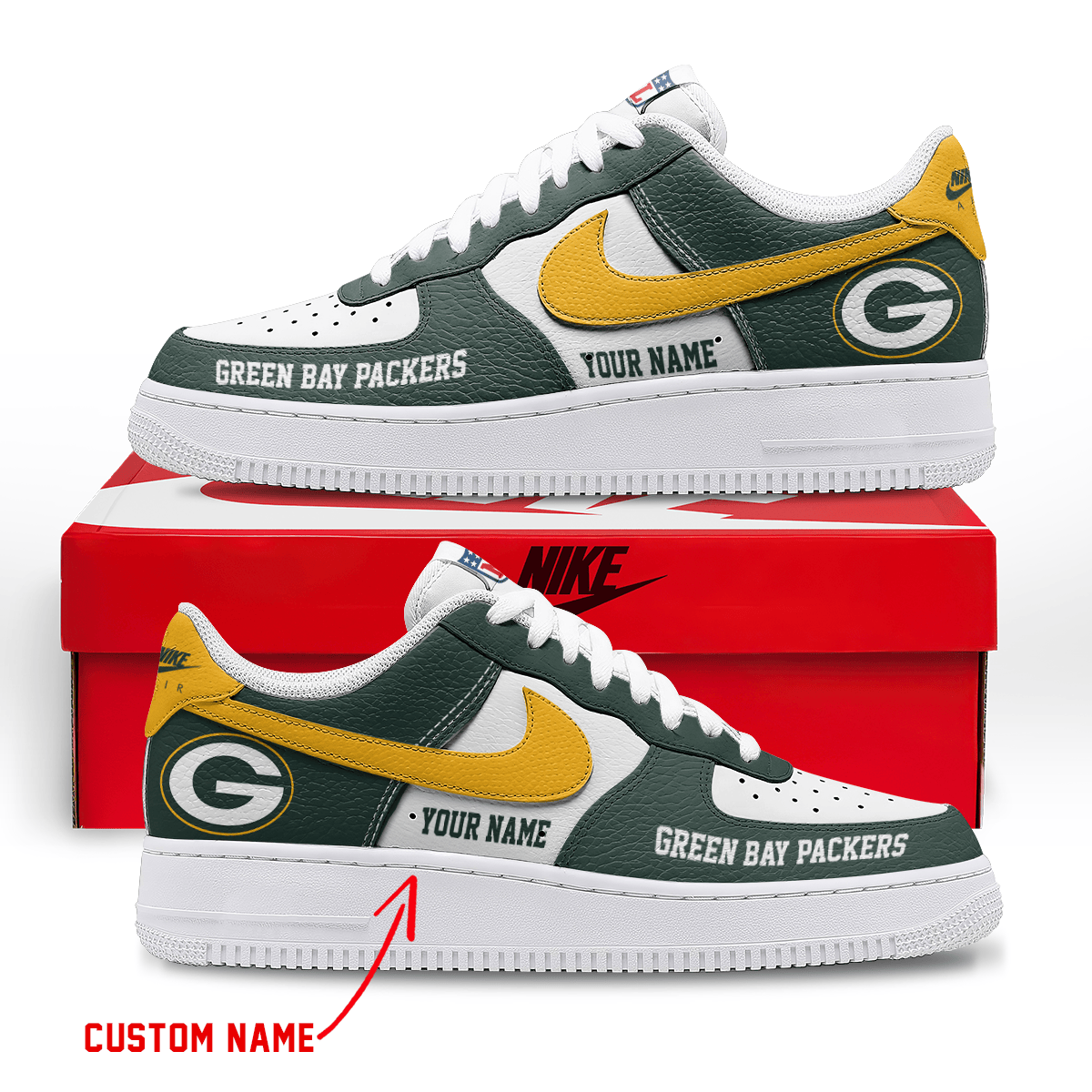 Green Bay Packers Air Low-Top Sneakers Shoes 2026
