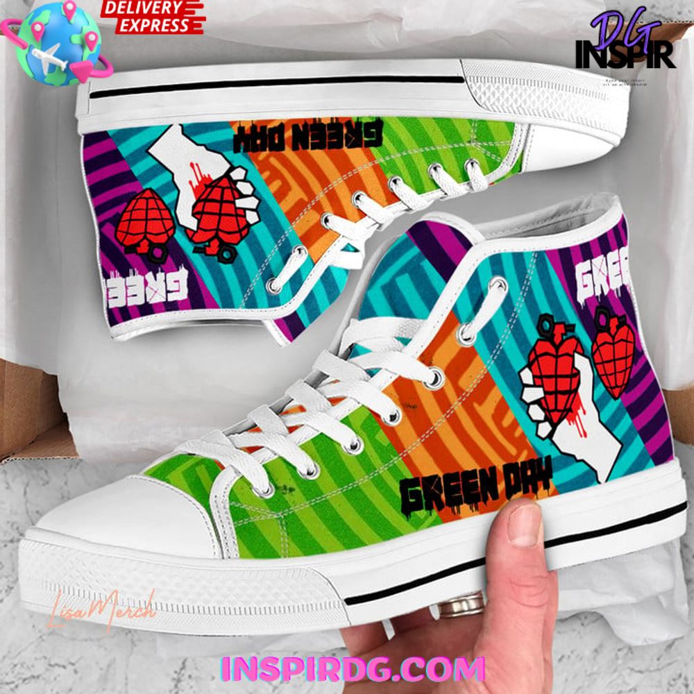 Green Day High Top Canvas Sneakers Shoes 2026