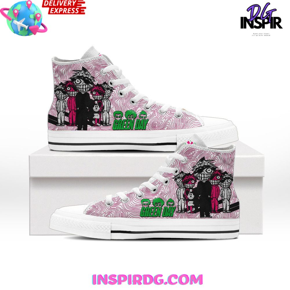 Green Day High Top Canvas Sneakers Shoes 2026