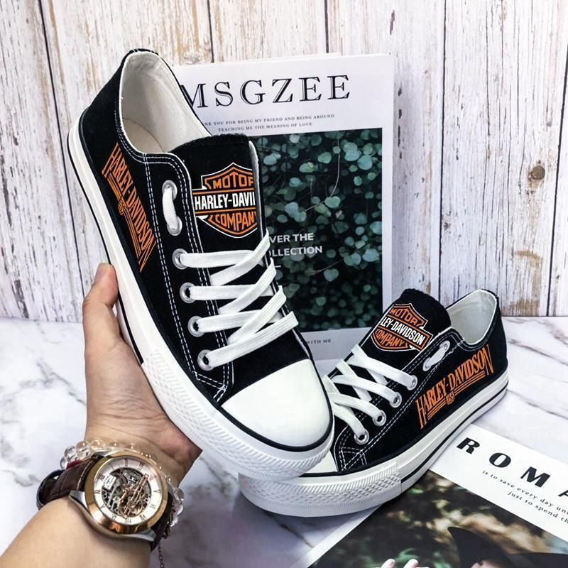 Harley Davidson Low Top Canvas Sneakers Shoes 2026