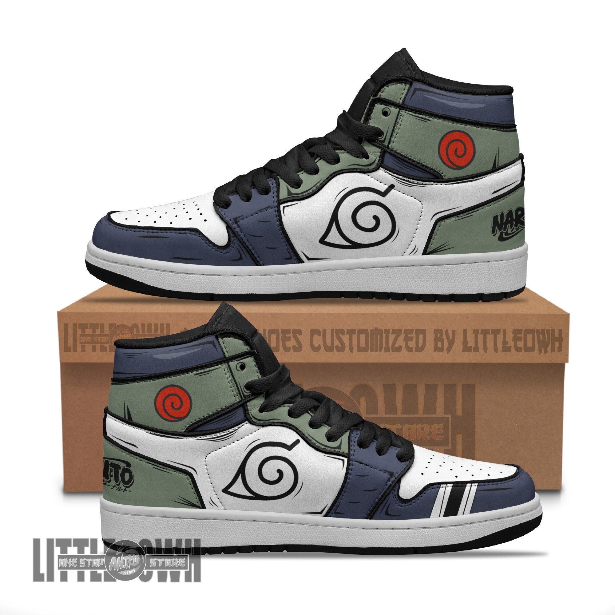 FootgearElite Kakashi Hatake AJ1 High Sneakers Shoes For Men And Women