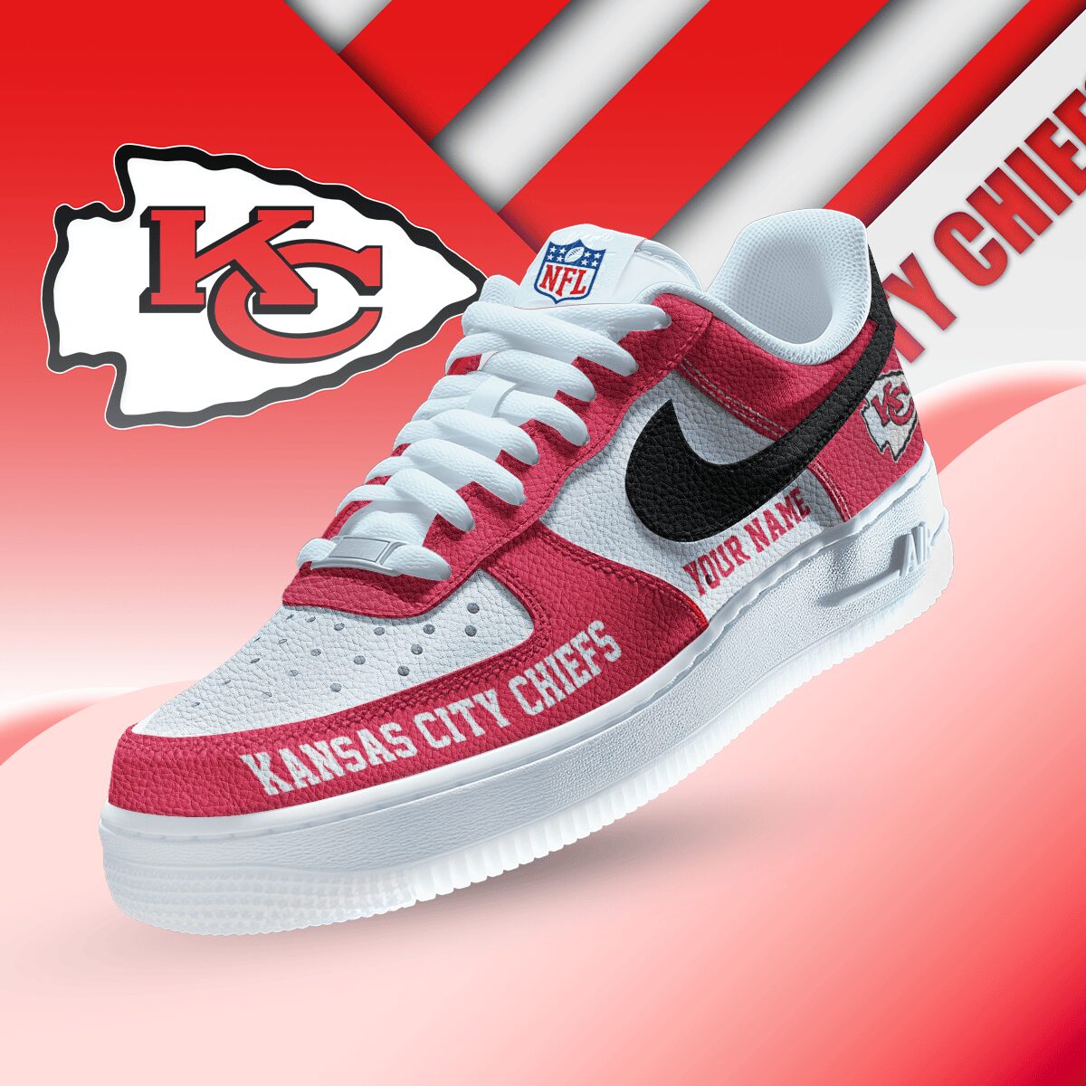 Kansas City Chiefs Air Low-Top Sneakers Shoes 2026