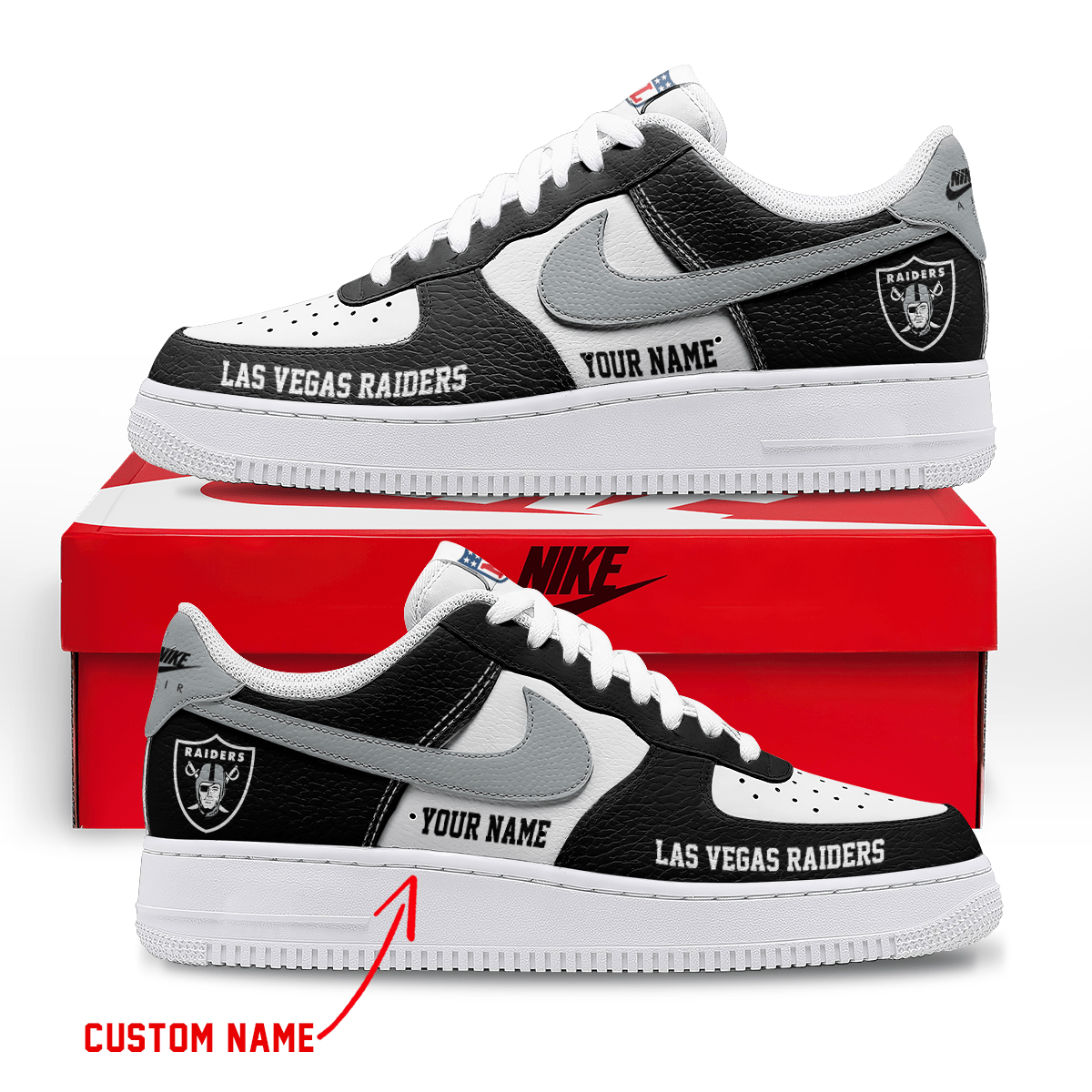 Las Vegas Raiders Air Low-Top Sneakers Shoes 2026