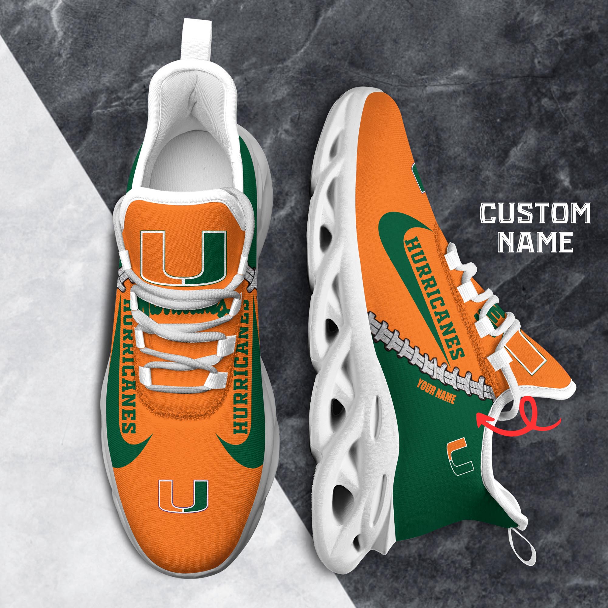 FootGearElite Miami Hurricanes Max Soul Shoes Sneakers For Men And Women 2