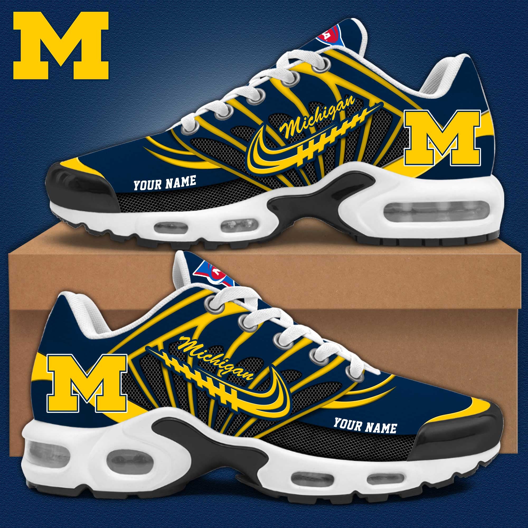 FootgearElite Michigan Wolverines TN Shoes Sneakers For Men And Women 1