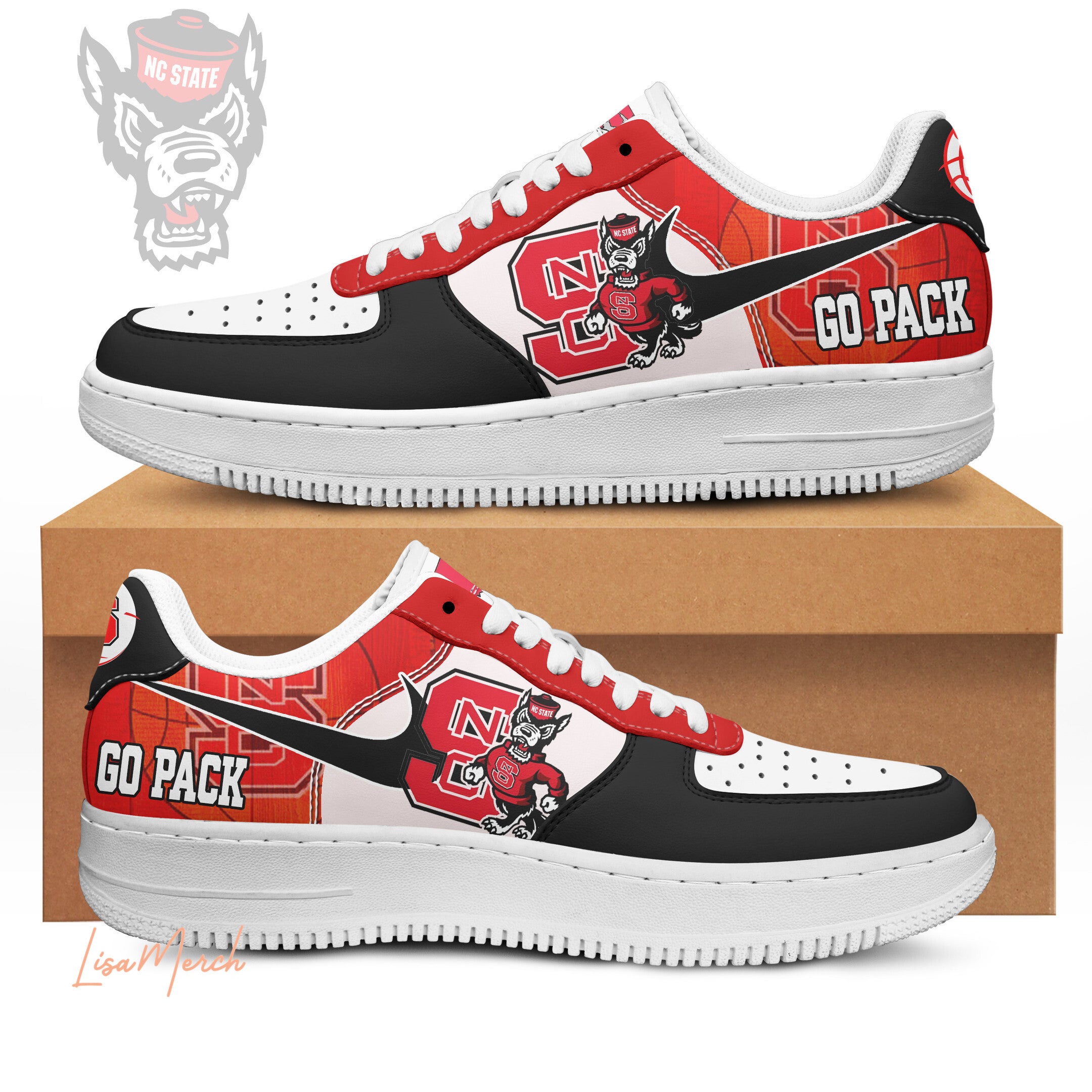 NC State Wolfpack Air Low-Top Sneakers Shoes 2026