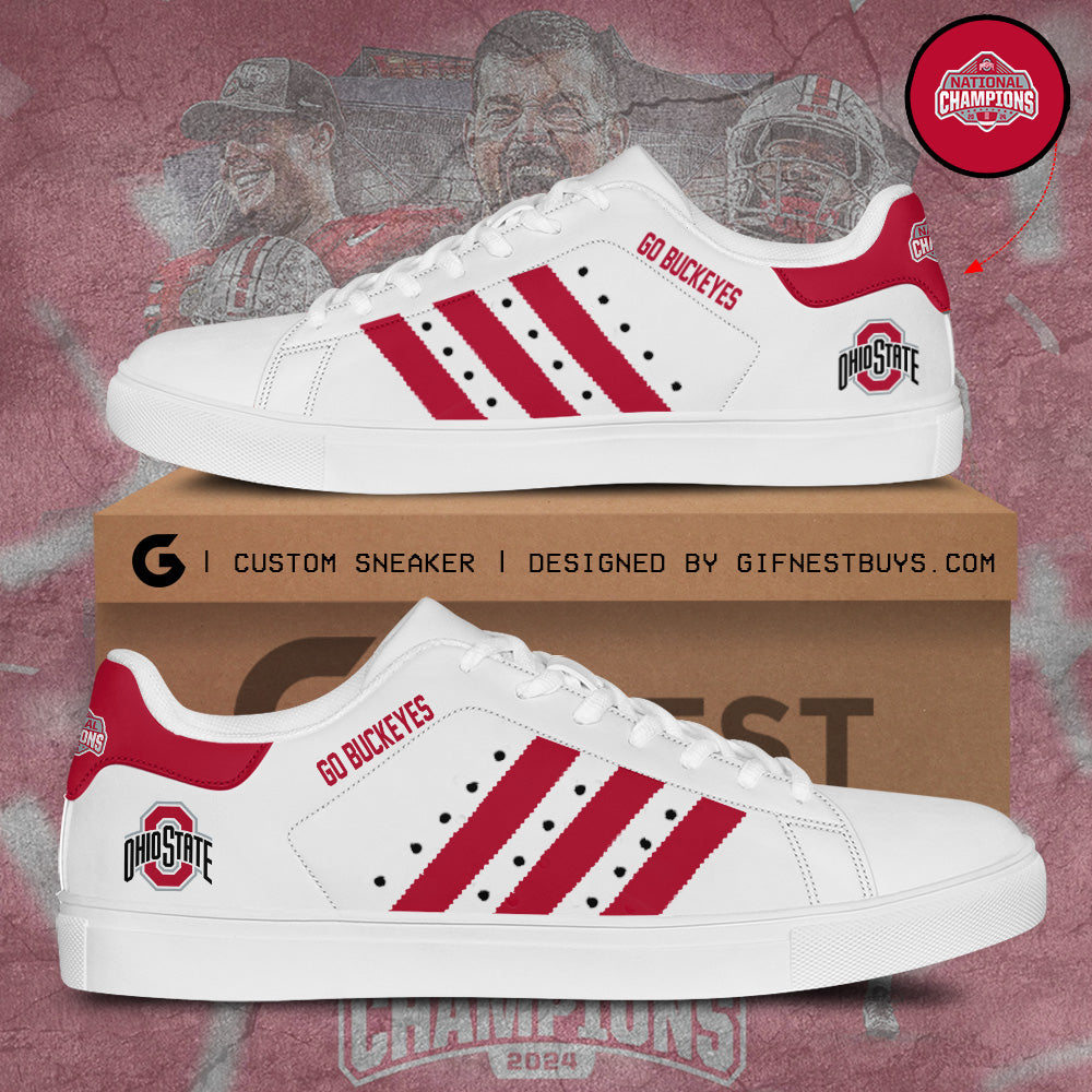 FootGearElite Ohio State Buckeyes Skate Stan Shoes Sneakes For Men And Women 4