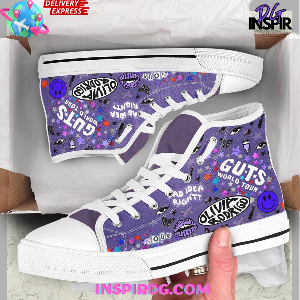 Olivia Rodrigo High Top Canvas Sneakers Shoes 2026
