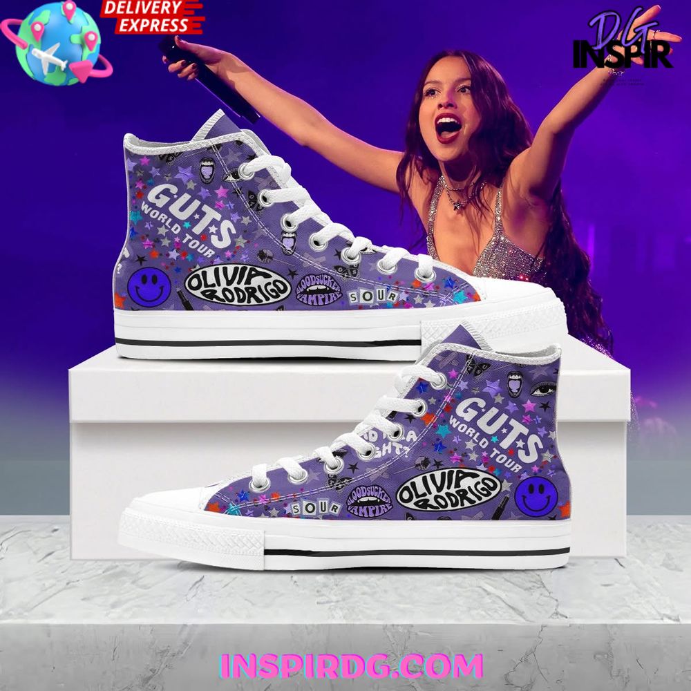 Olivia Rodrigo High Top Canvas Sneakers Shoes 2026