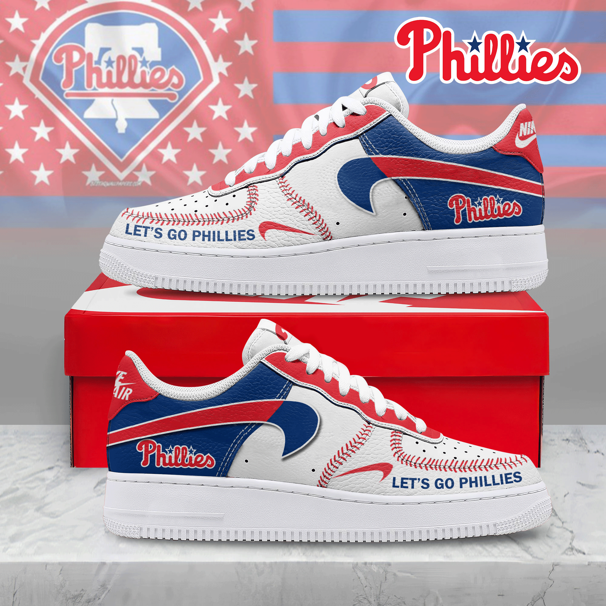 Philadelphia Phillies Air Low-Top Sneakers Shoes 2026