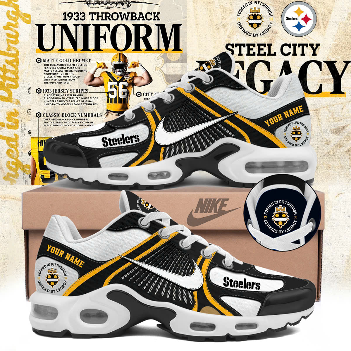 Pittsburgh Steelers TN Shoes Sneakers 2026