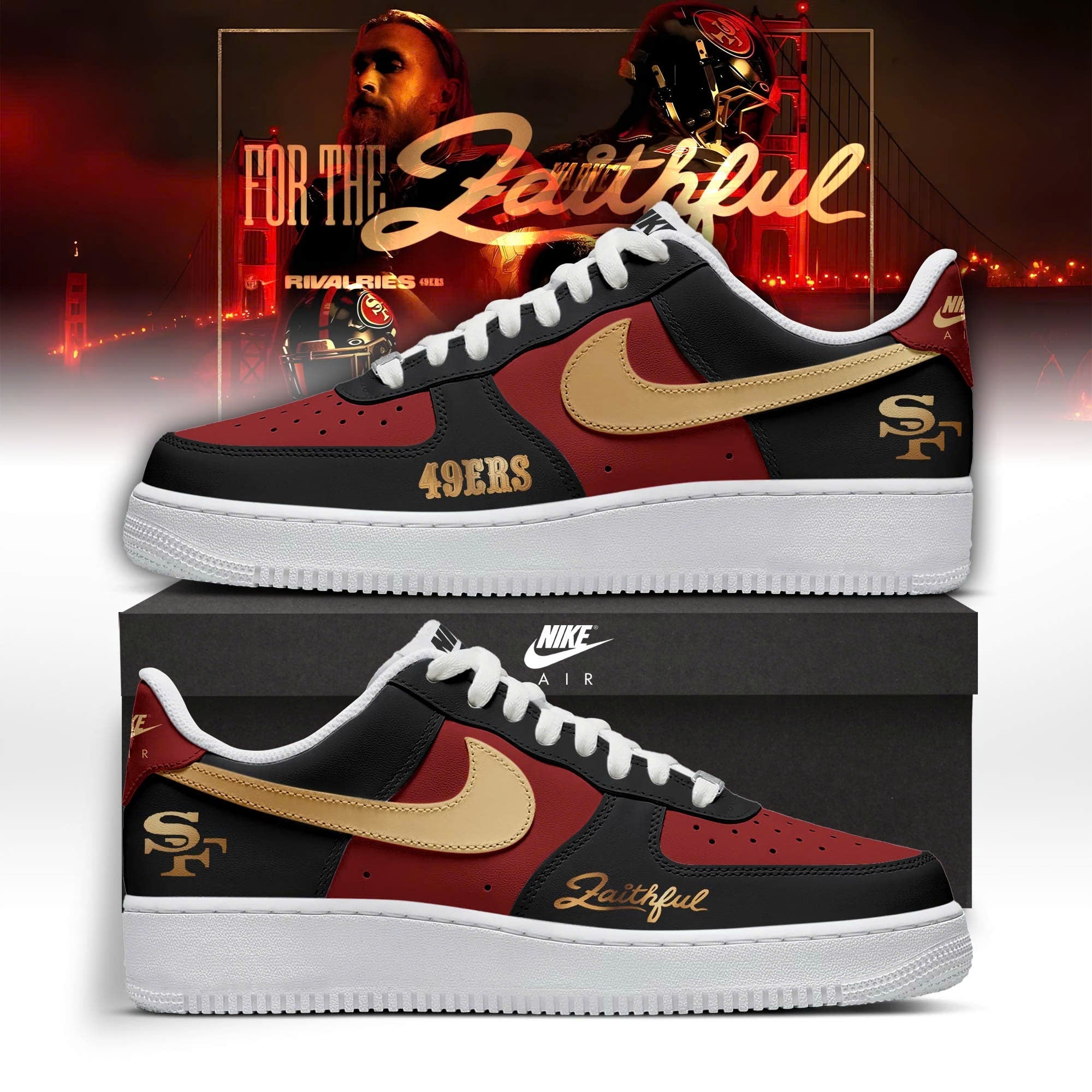 San Francisco 49ers Air Low-Top Sneakers Shoes 2026