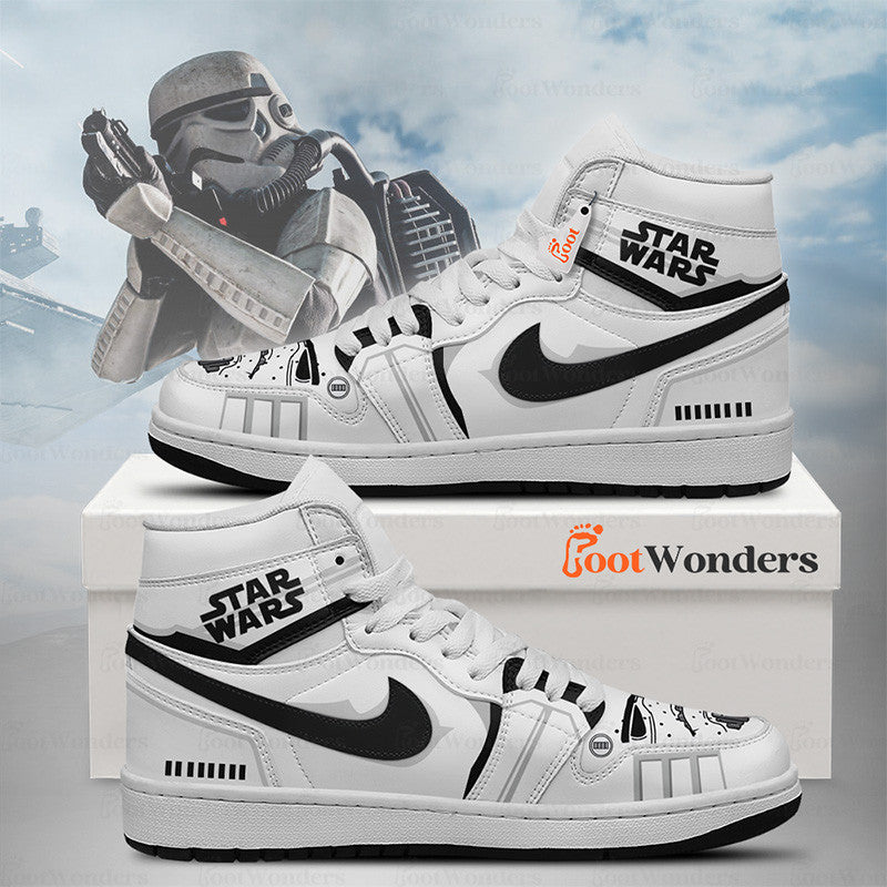 FootgearElite Stormtrooper AJ1 High Sneakers Shoes For Men And Women