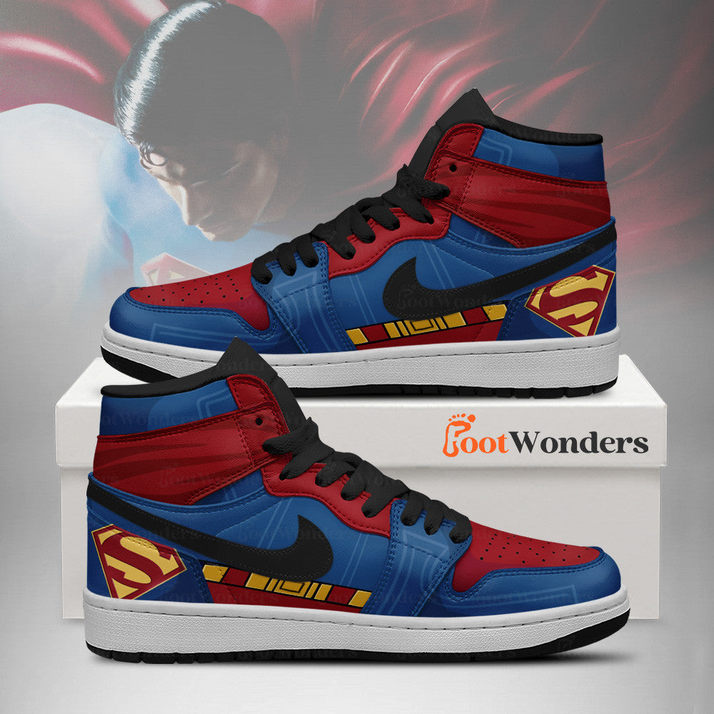 FootgearElite Superman AJ1 High Sneakers Shoes For Men And Women