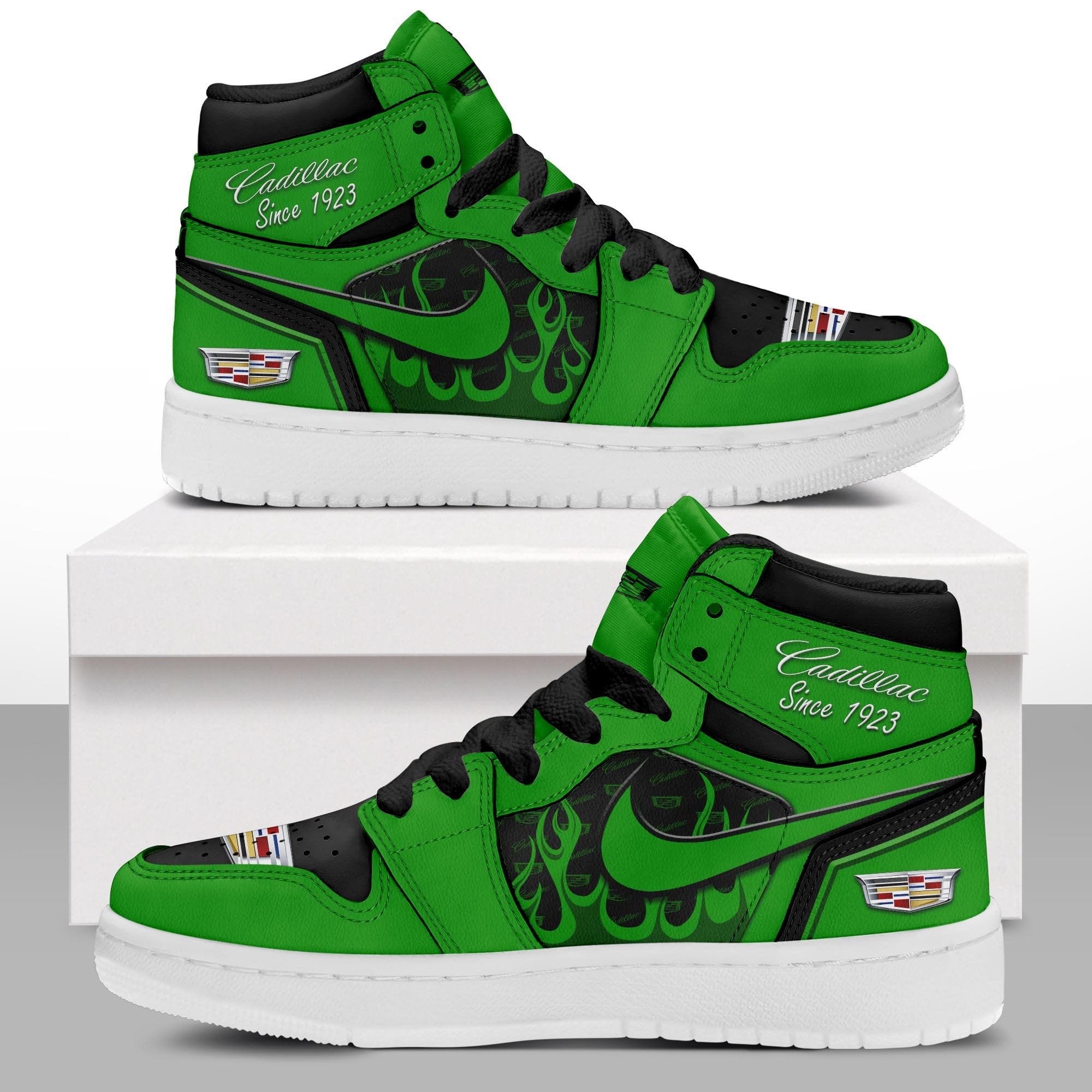 FootgearElite Cadillac AJ1 High Sneakers Shoes For Men And Women