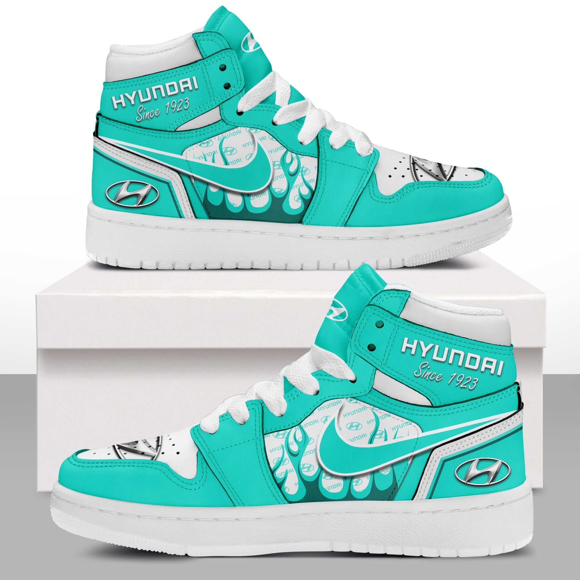 FootgearElite Hyundai AJ1 High Sneakers Shoes For Men And Women