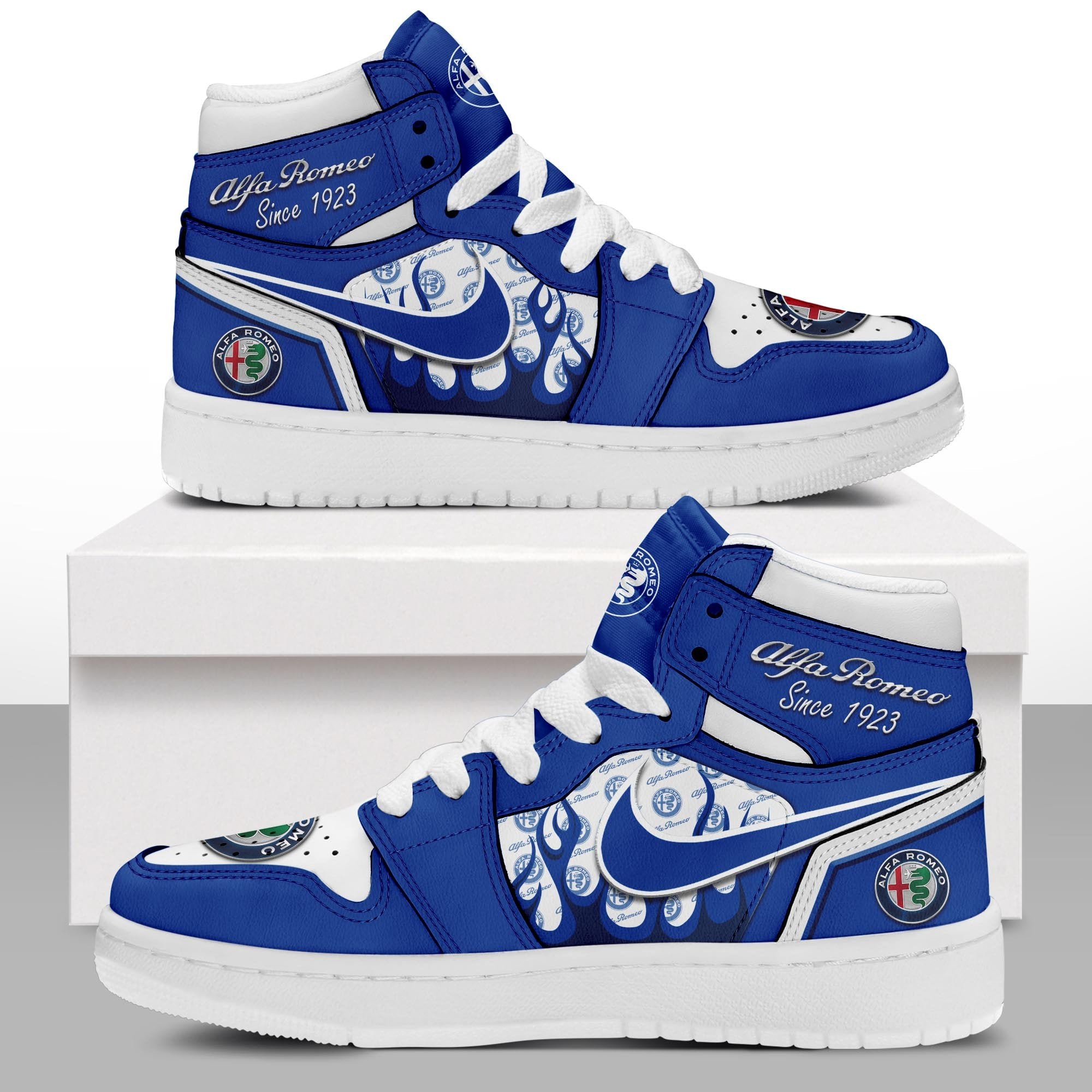 FootgearElite Alfa Romeo AJ1 High Sneakers Shoes For Men And Women