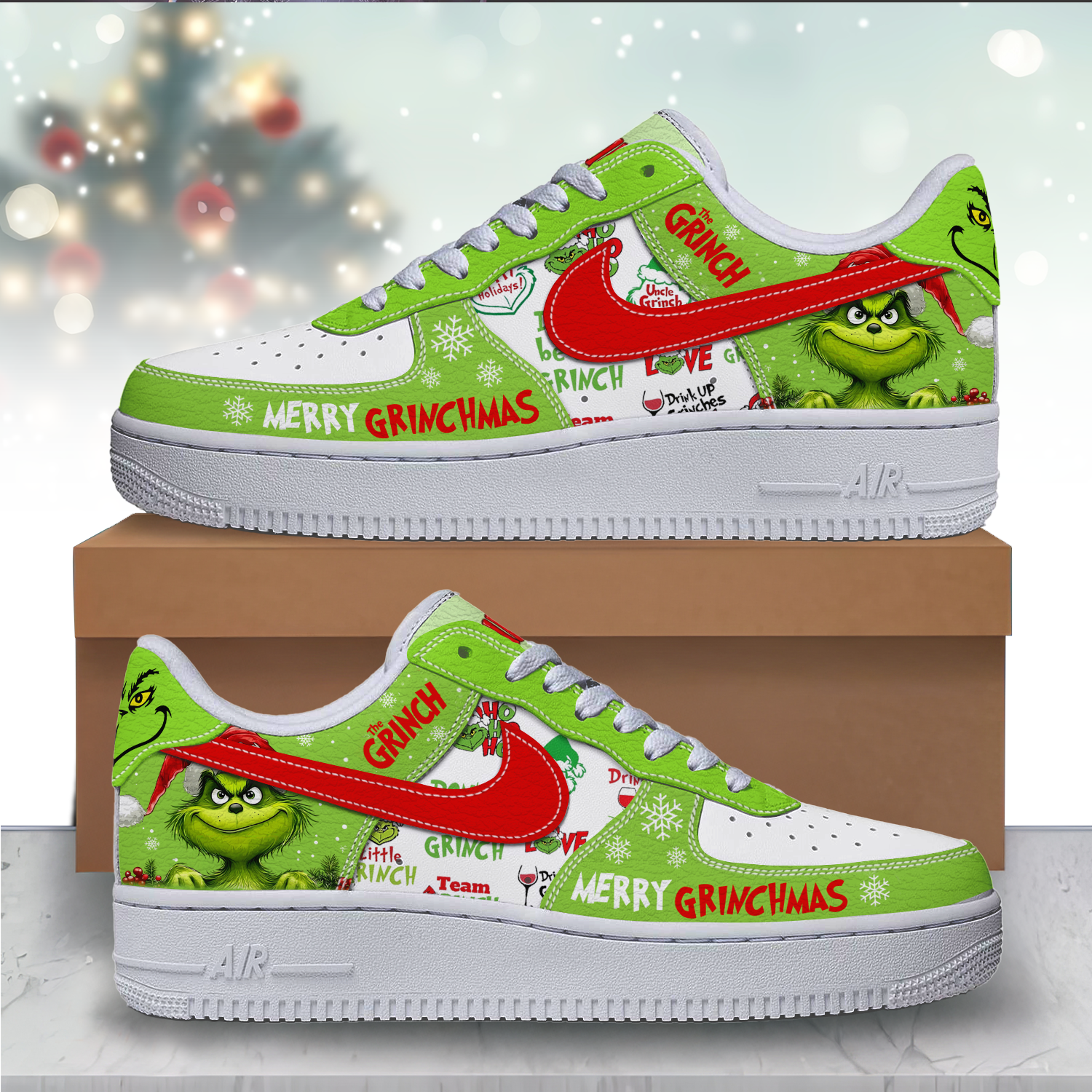 The Grinch x Christmas Air Low-Top Sneakers Shoes 2026