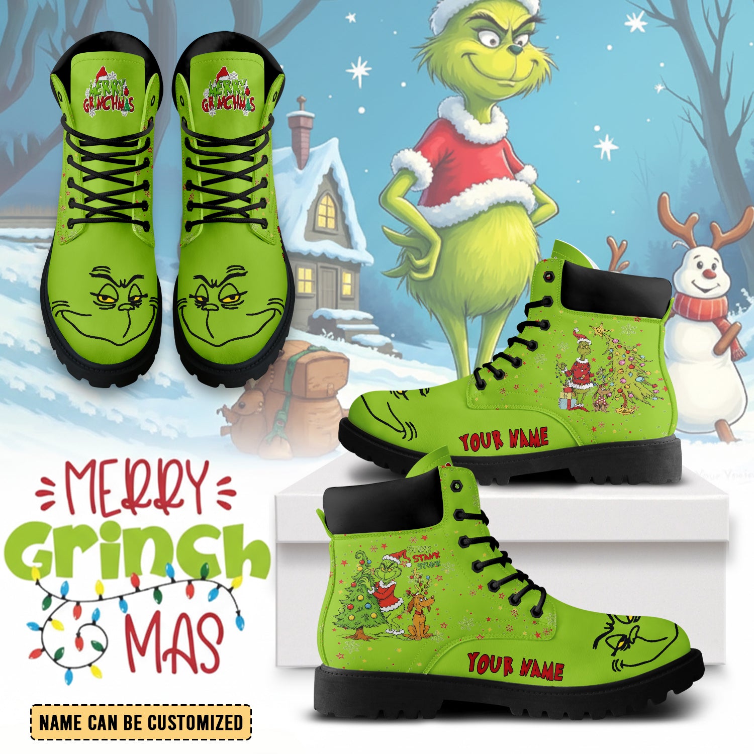 The Grinch x Christmas Boots Shoes 2026