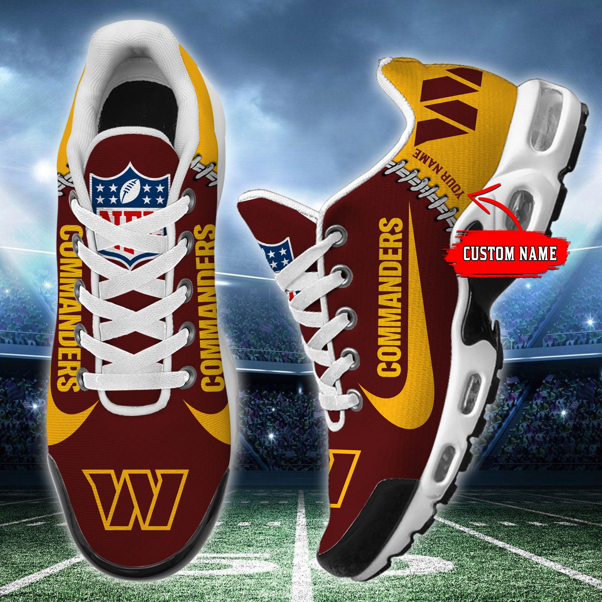 FootgearElite Washington Commanders TN Shoes Sneakers For Men And Women 10
