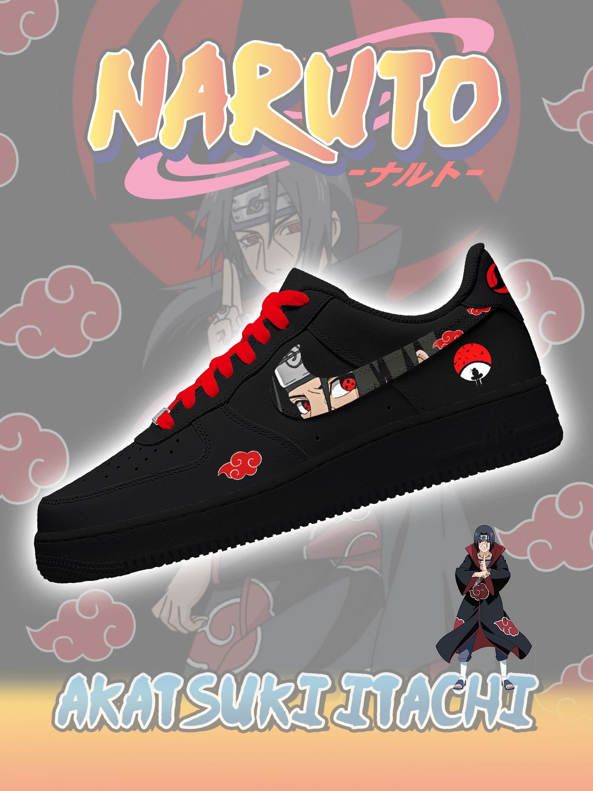 Akatsuki Itachi Uchiha Air Low-Top Sneakers Shoes 2026