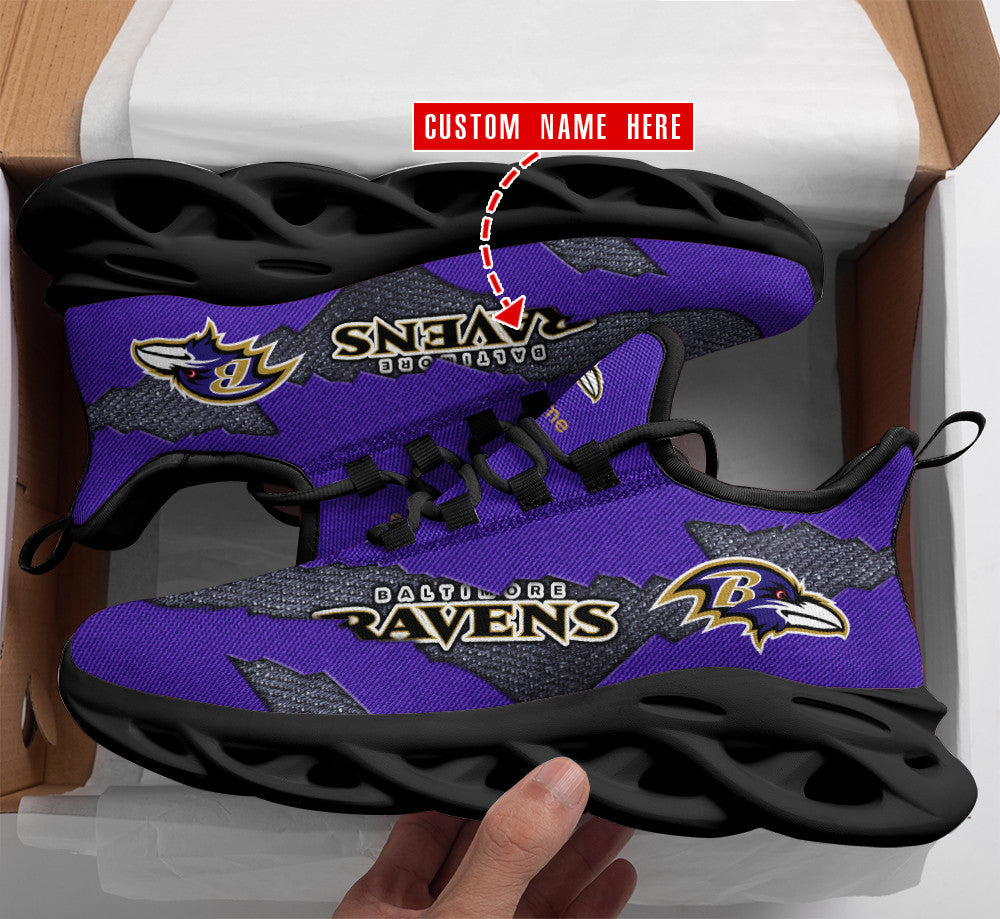 FootGearElite Baltimore Ravens NFL Max Soul Shoes Sneakers For Men And Women 3