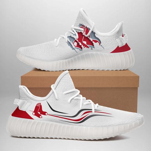 FootGearElite Boston Red Sox Yeezy Boost Shoes For Men And Women 1