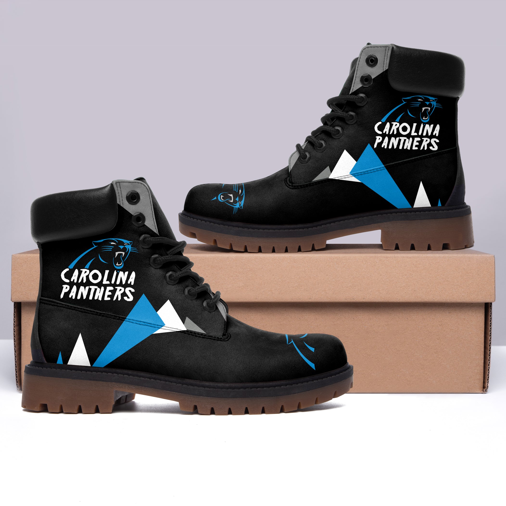 FootGearElite Carolina Panthers Boots Shoes For Men And Women 1