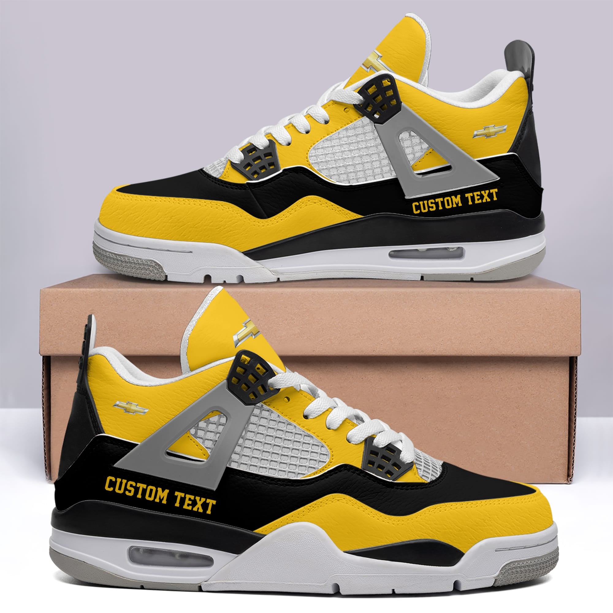 FootgearElite Chevrolet AJ4 Sneakers Shoes For Men And Women
