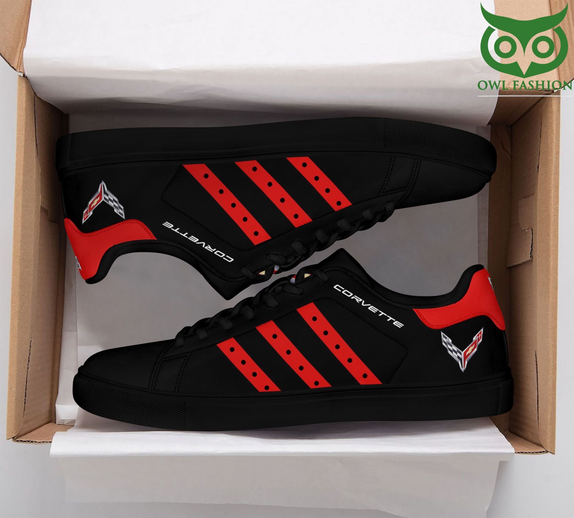 FootGearElite Chevrolet Corvette Skate Stan Shoes Sneakes For Men And Women 1