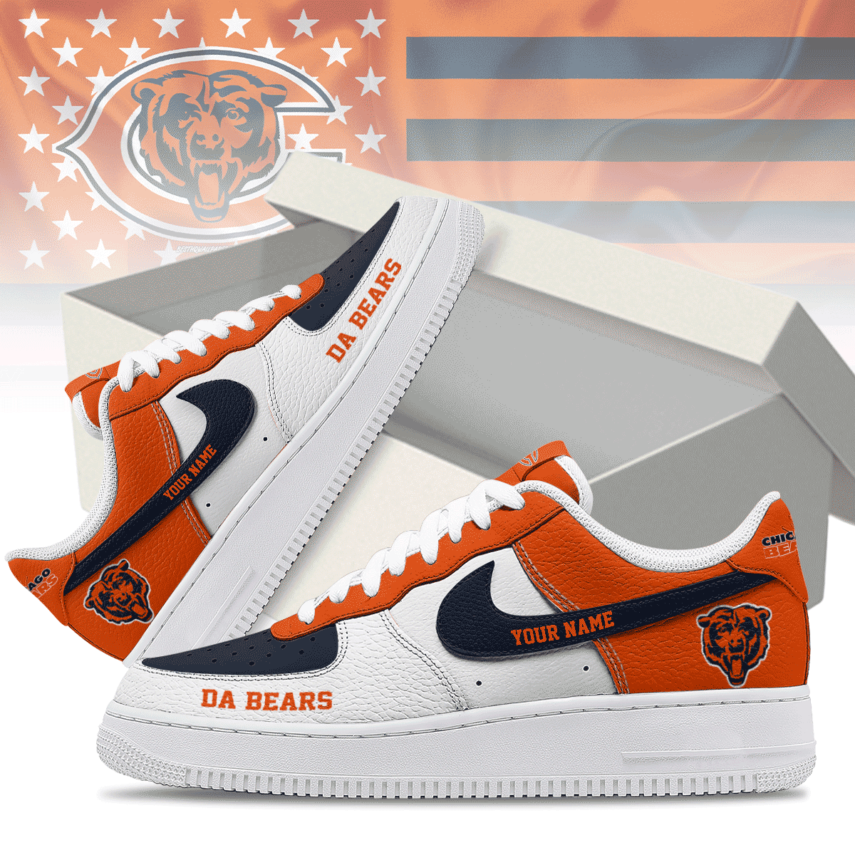Chicago Bears Air Low-Top Sneakers Shoes 2026