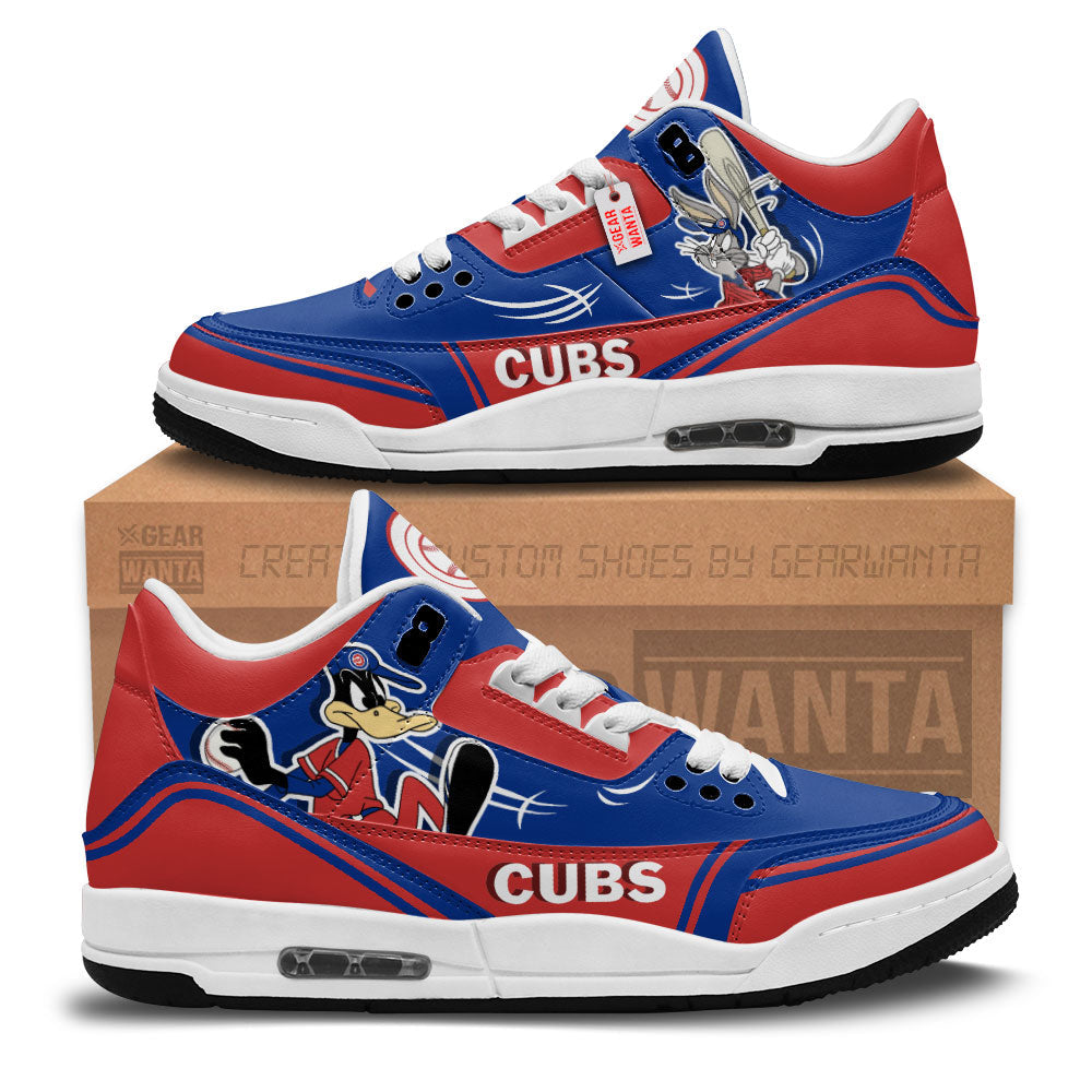FootgearElite Chicago Cubs AJ3 Sneakers Shoes For Men And Women