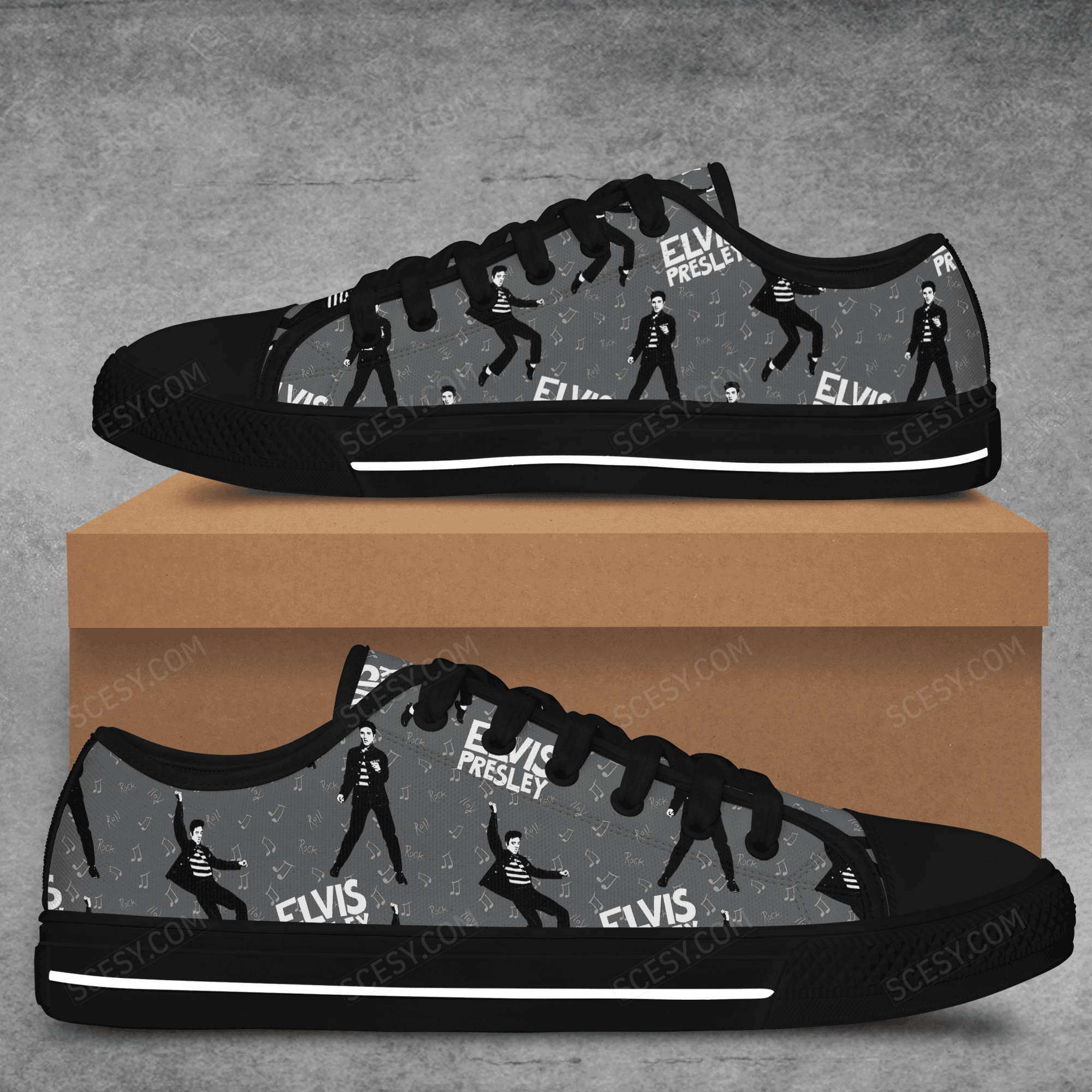 Elvis Presley Low Top Canvas Sneakers Shoes 2026