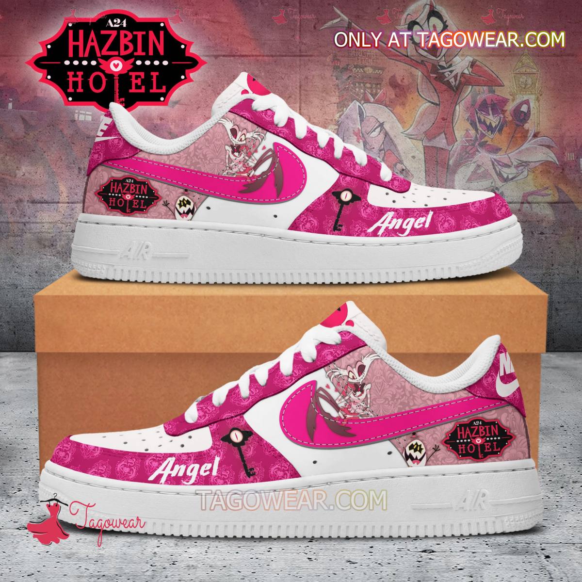 Hazbin Hotel Angel Character Air Low-Top Sneakers Shoes 2026
