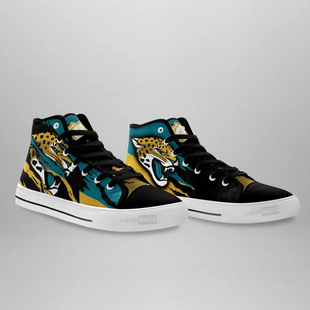 Jacksonville Jaguars High Top Canvas Sneakers Shoes 2026
