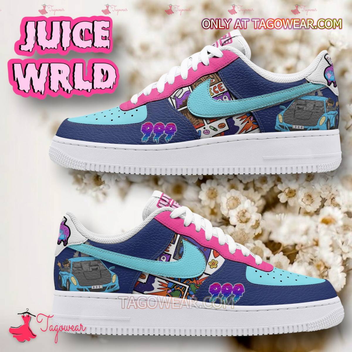 Juice Wrld 999 Car Air Low-Top Sneakers Shoes 2026