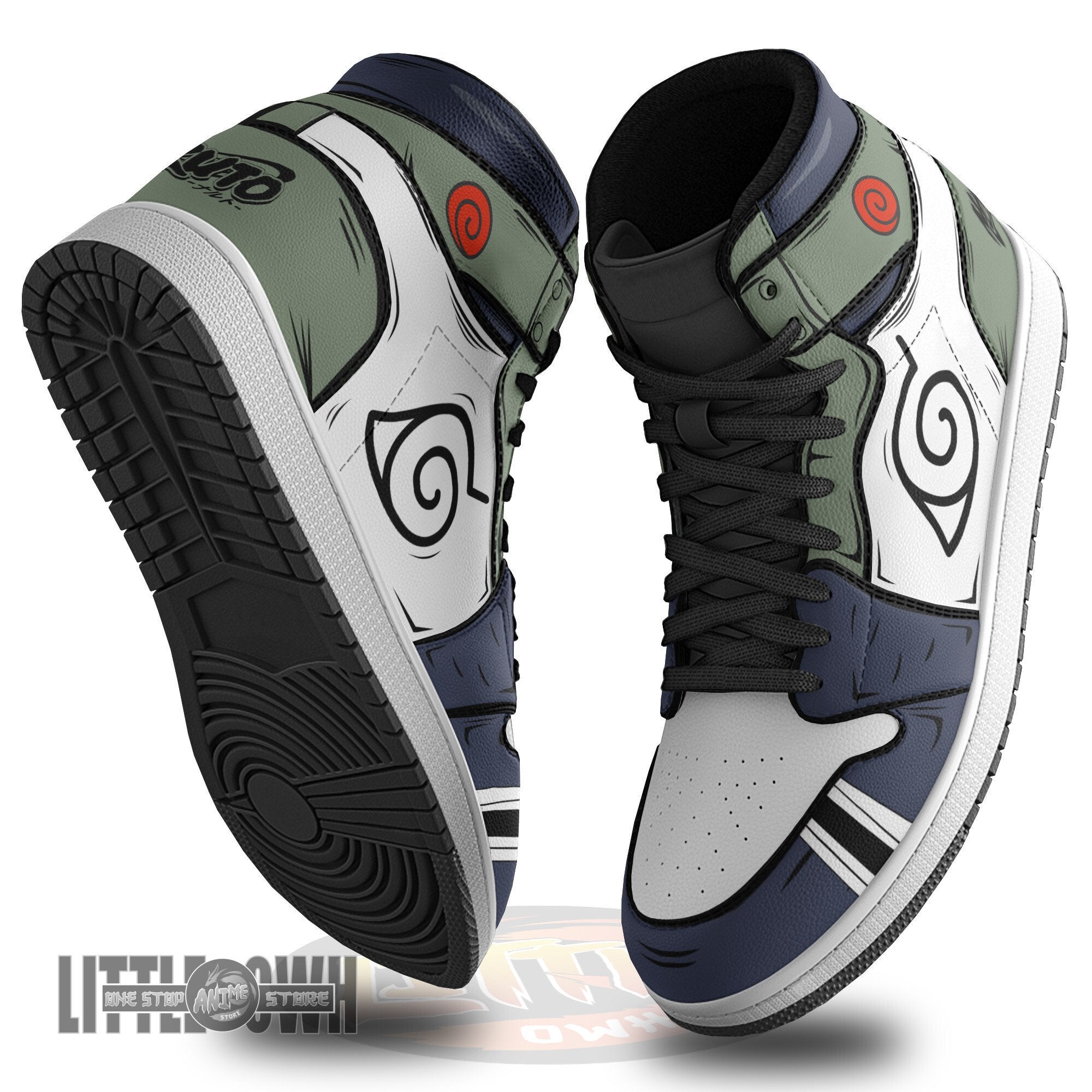 FootgearElite Kakashi Hatake AJ1 High Sneakers Shoes For Men And Women