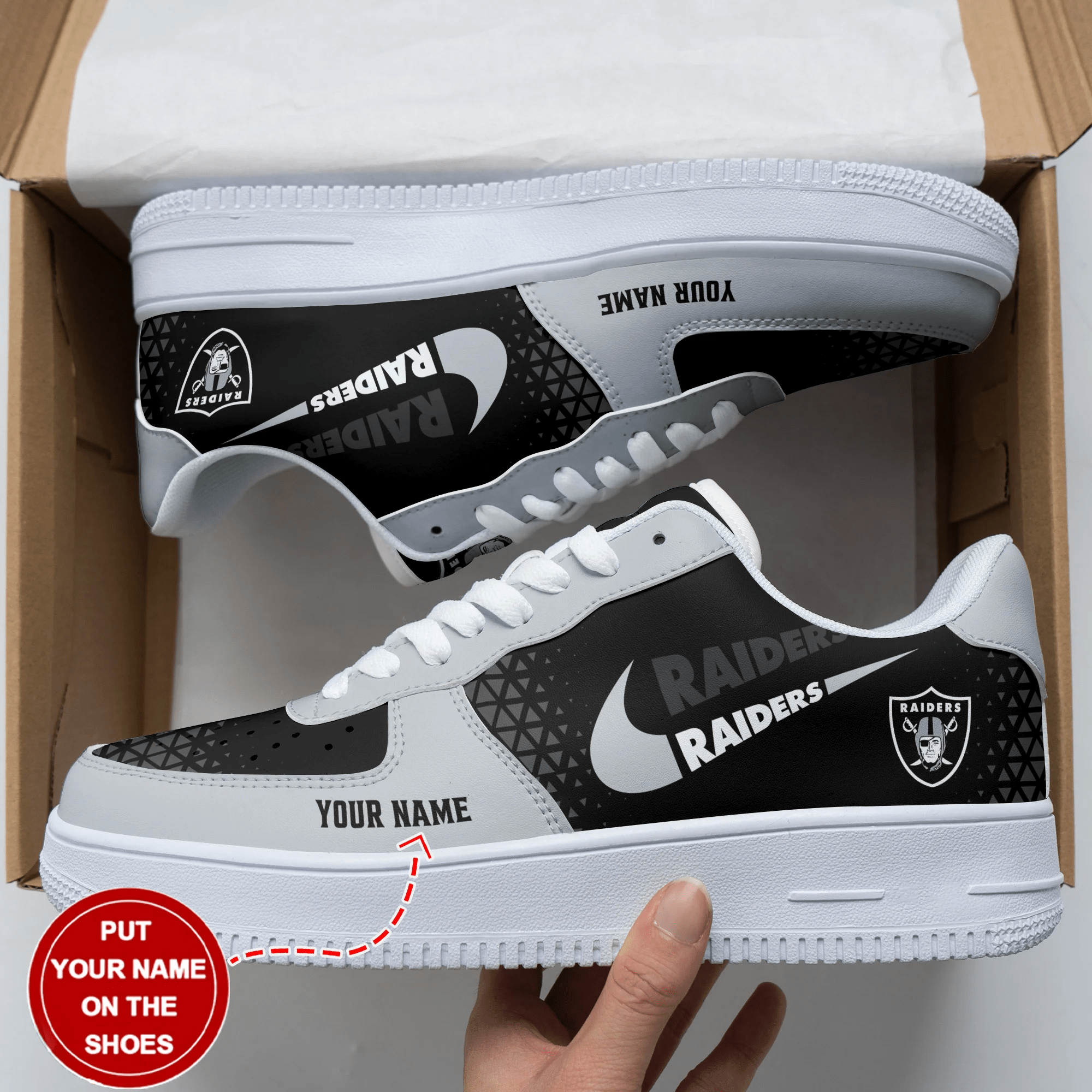 Las Vegas Raiders NFL Air Low-Top Sneakers Shoes 2026