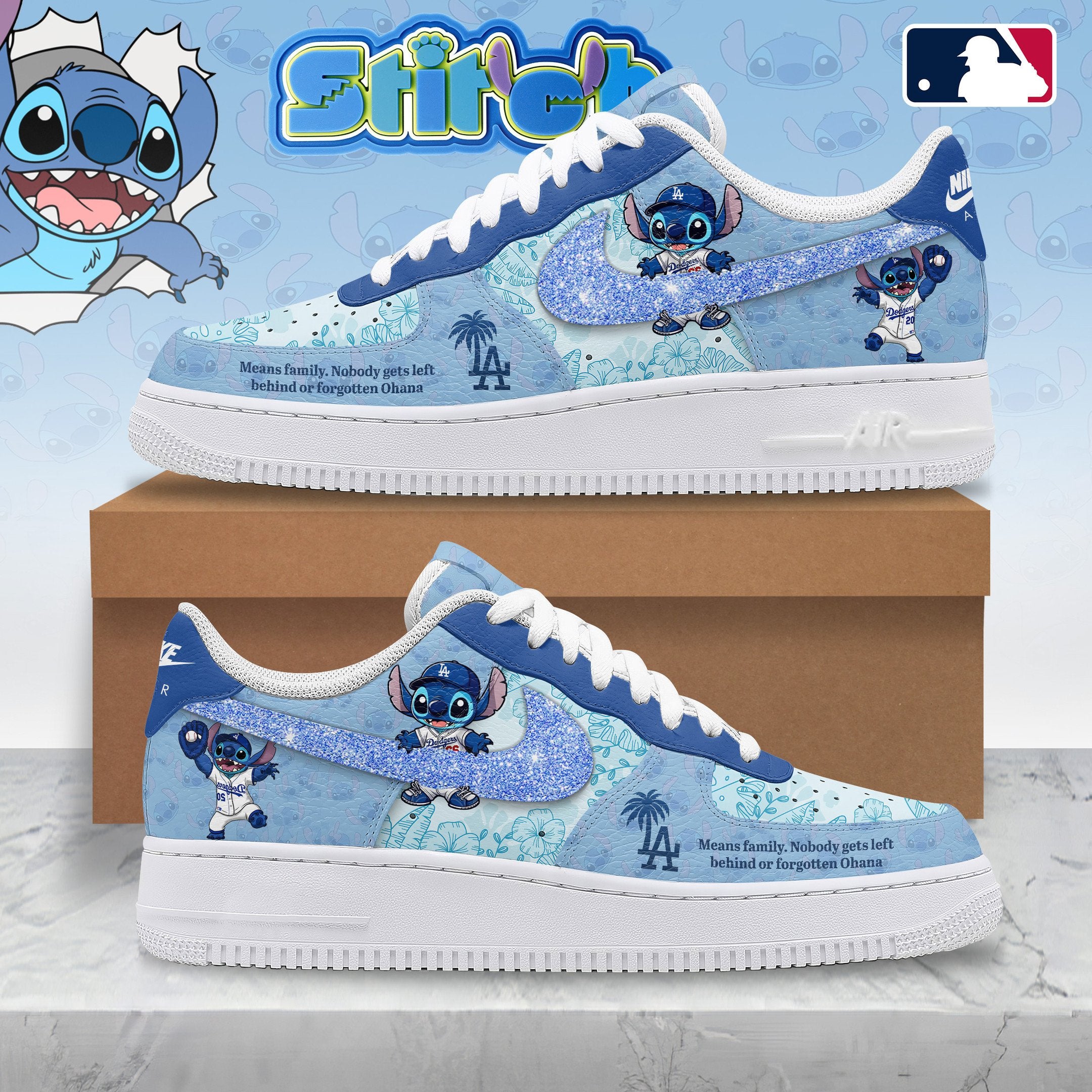 Los Angeles Dodgers x Stitch Air Low-Top Sneakers Shoes 2026
