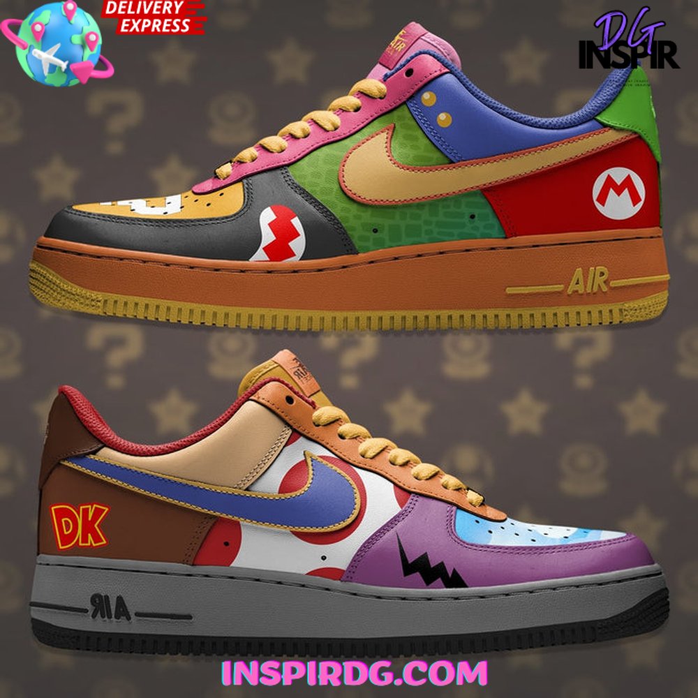 Mario Bros Collage Air Low-Top Sneakers Shoes 2026