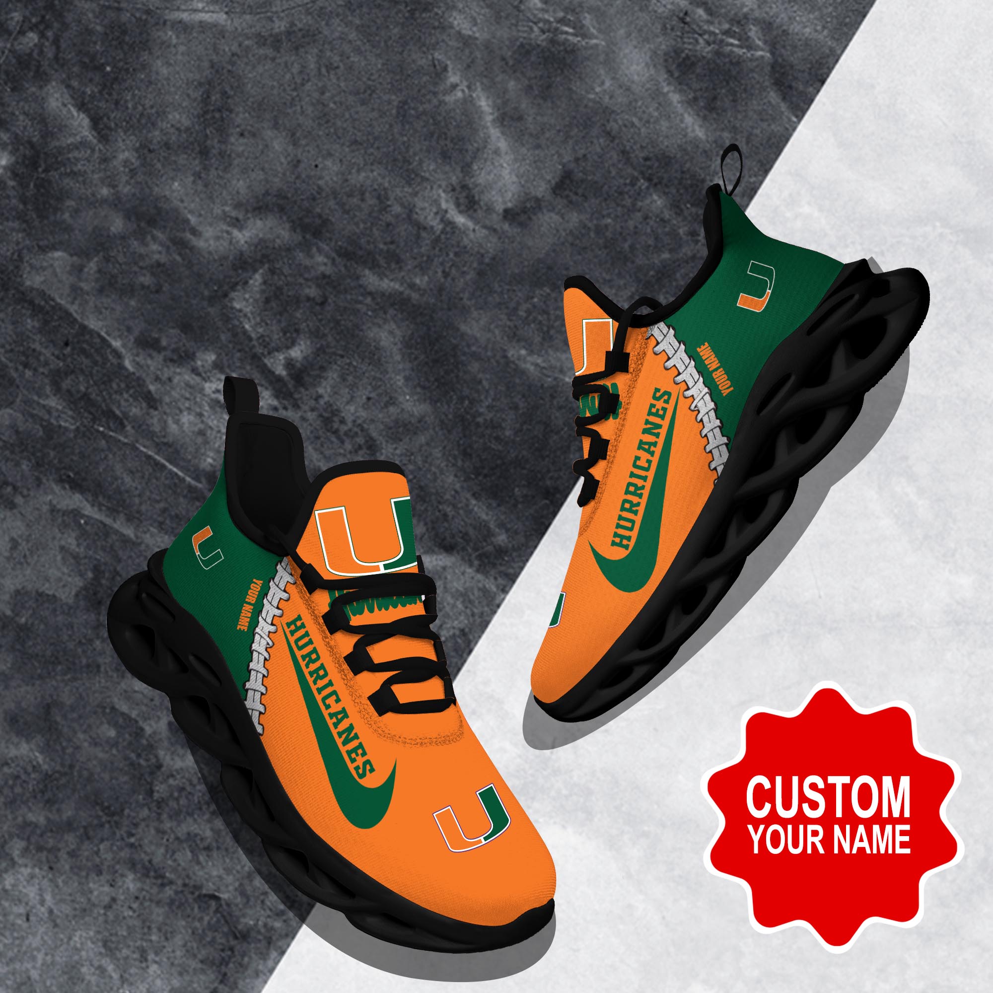 FootGearElite Miami Hurricanes Max Soul Shoes Sneakers For Men And Women 2