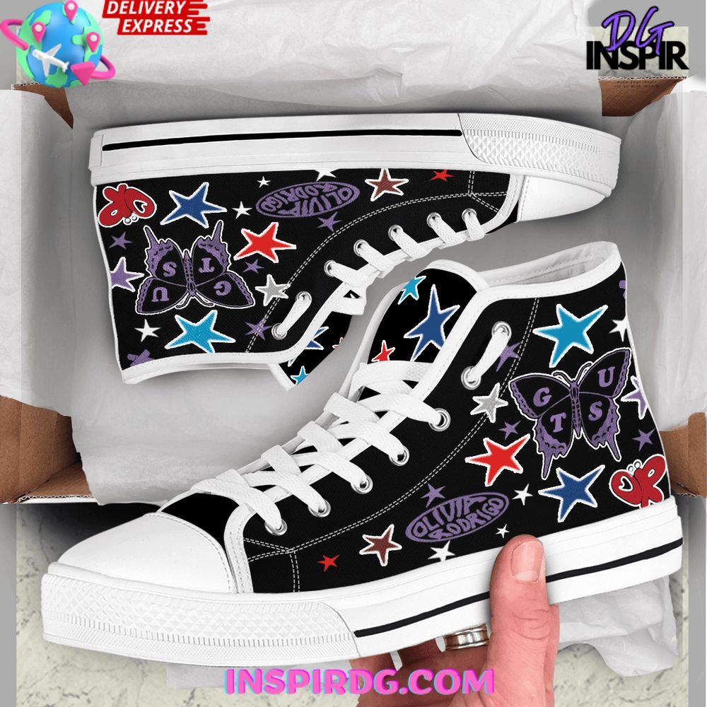 Olivia Rodrigo High Top Canvas Sneakers Shoes 2026