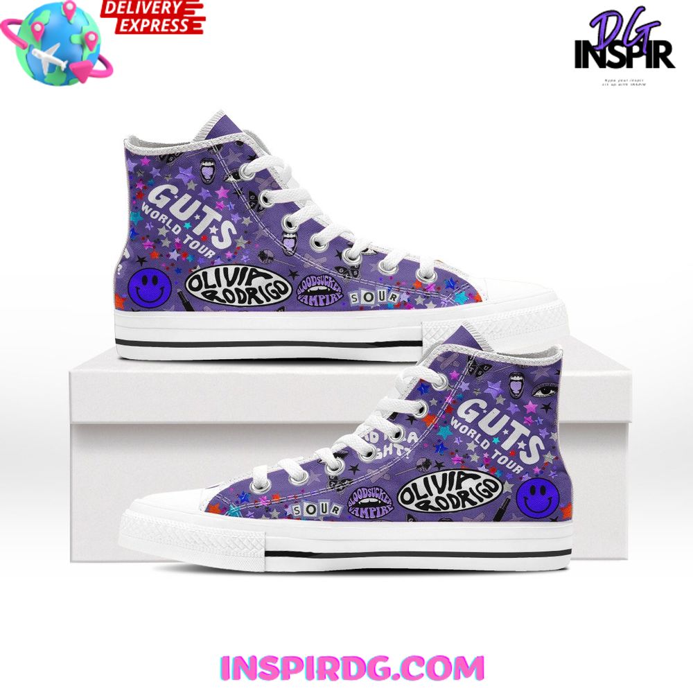 Olivia Rodrigo High Top Canvas Sneakers Shoes 2026