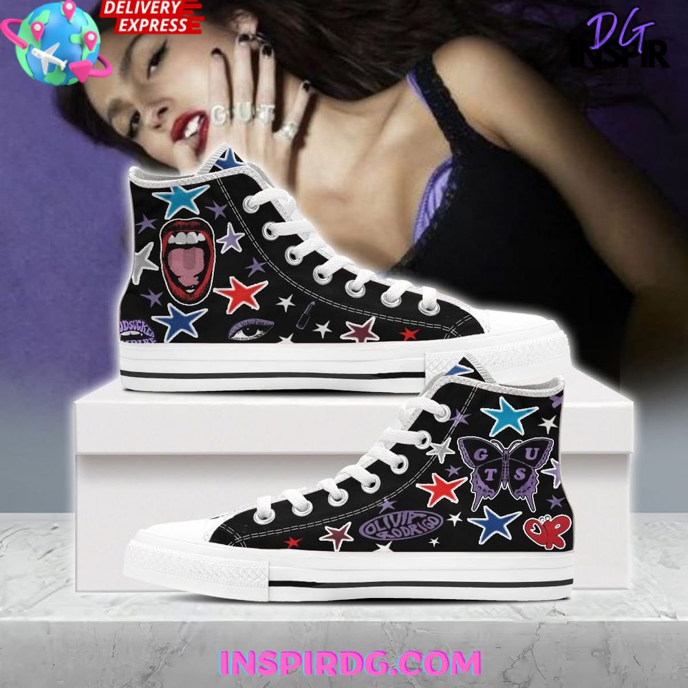 Olivia Rodrigo High Top Canvas Sneakers Shoes 2026