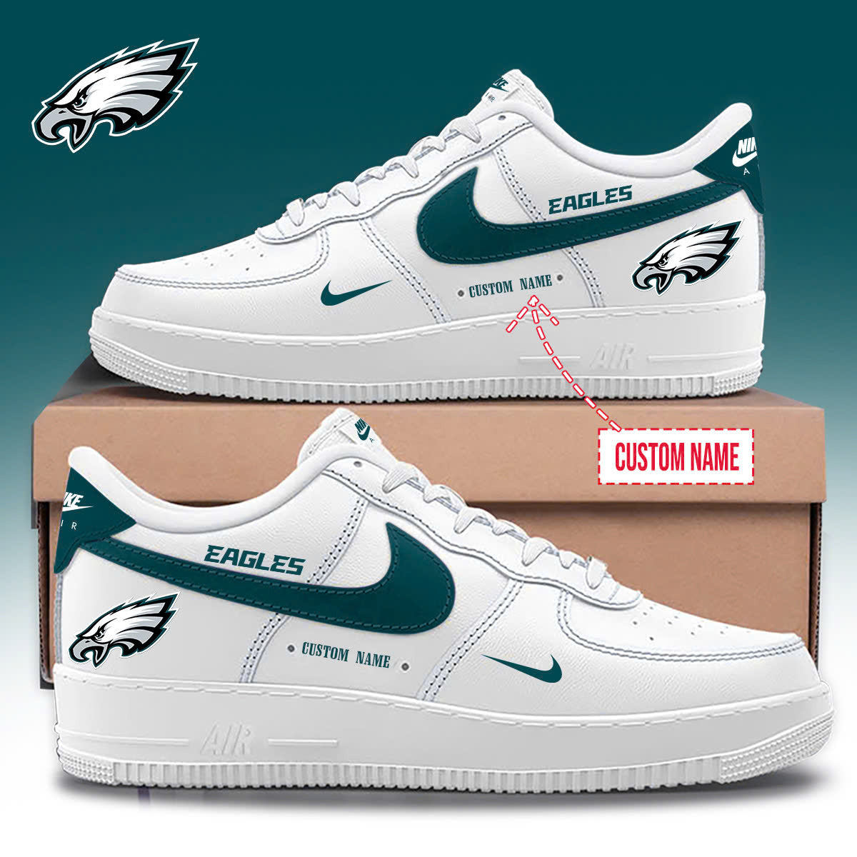 Philadelphia Eagles Air Low-Top Sneakers Shoes 2026