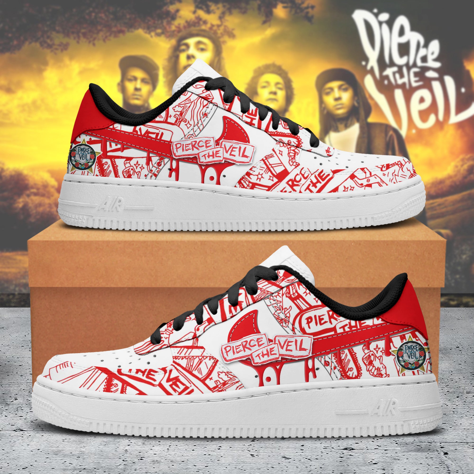 Pierce The Veil Air Low-Top Sneakers Shoes 2026