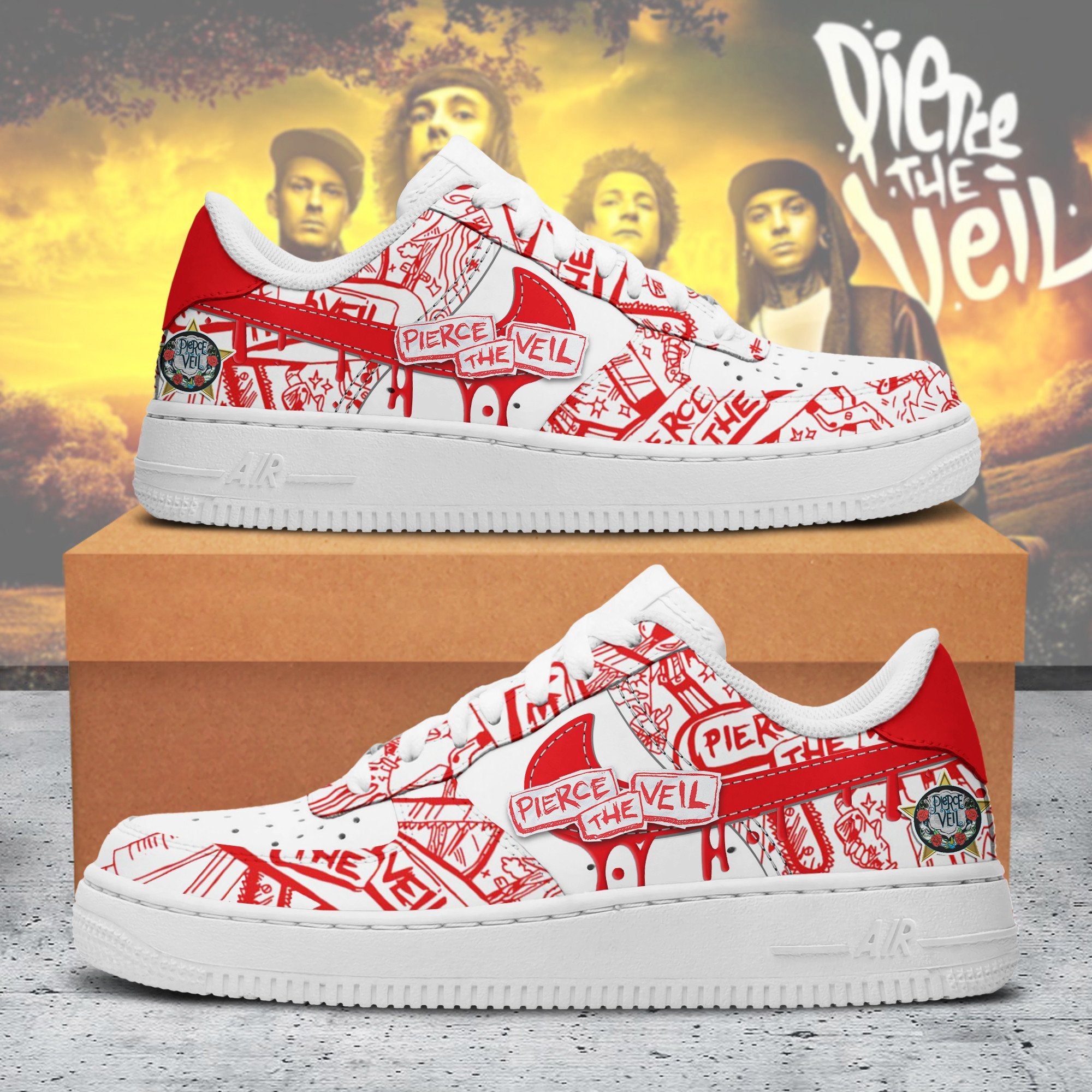 Pierce The Veil Air Low-Top Sneakers Shoes 2026
