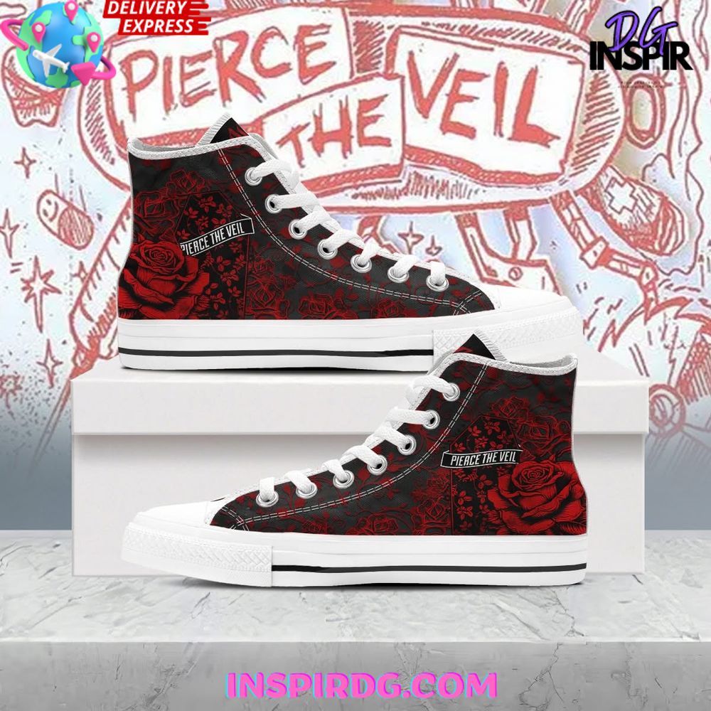 Pierce The Veil High Top Canvas Sneakers Shoes 2026